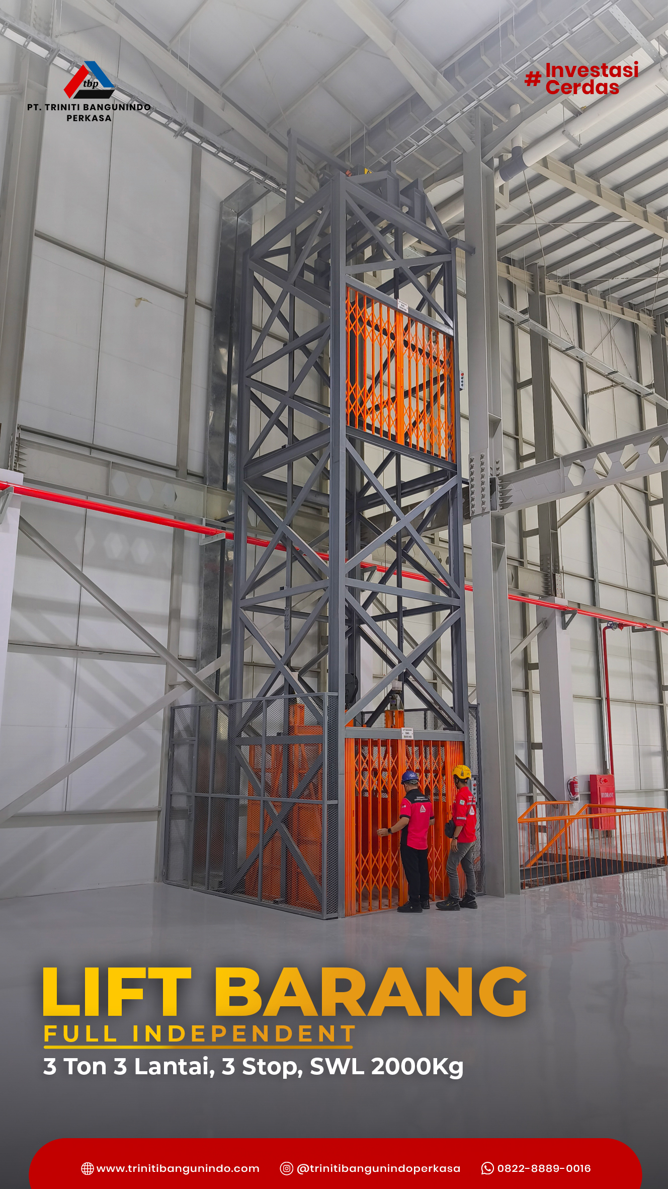 Lift Barang Triniti di Purwakarta, Jawa Barat