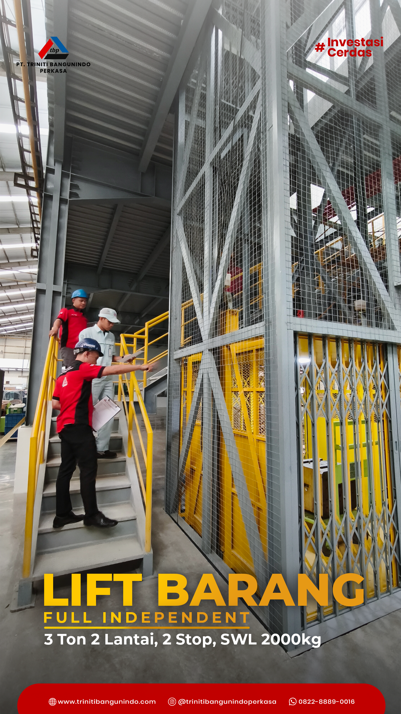 Lift Barang Triniti Kapasitas 3 Ton di Tangerang
