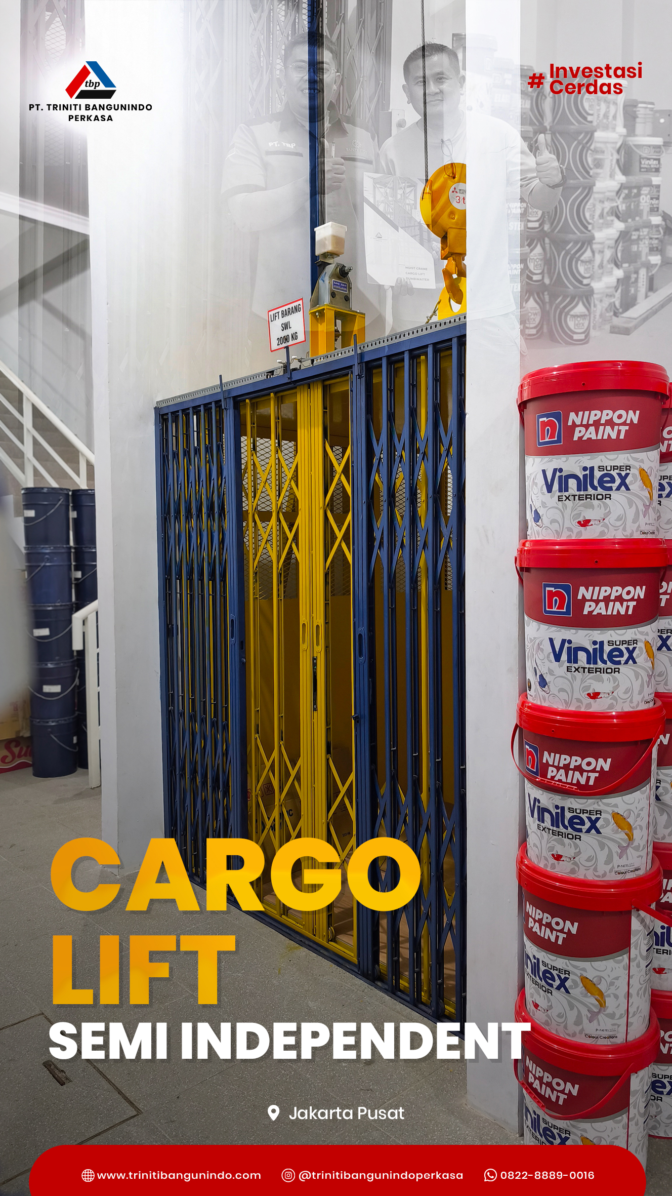Lift Barang Triniti Kapasitas 3 Ton di Jakarta Pusat